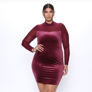 Fashion Nova Sierra Velvet Mini Dress